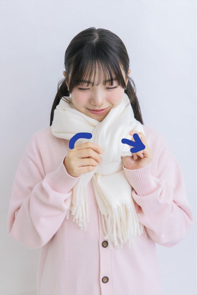 マフラー　女子　冬　制服