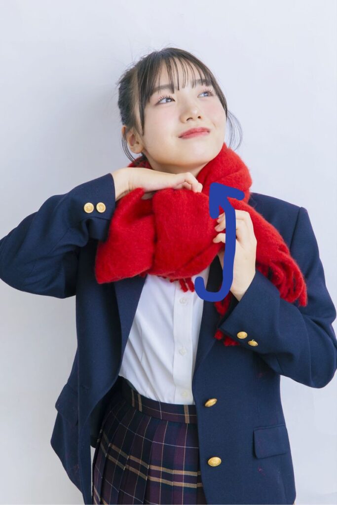 マフラー　女子　冬　制服