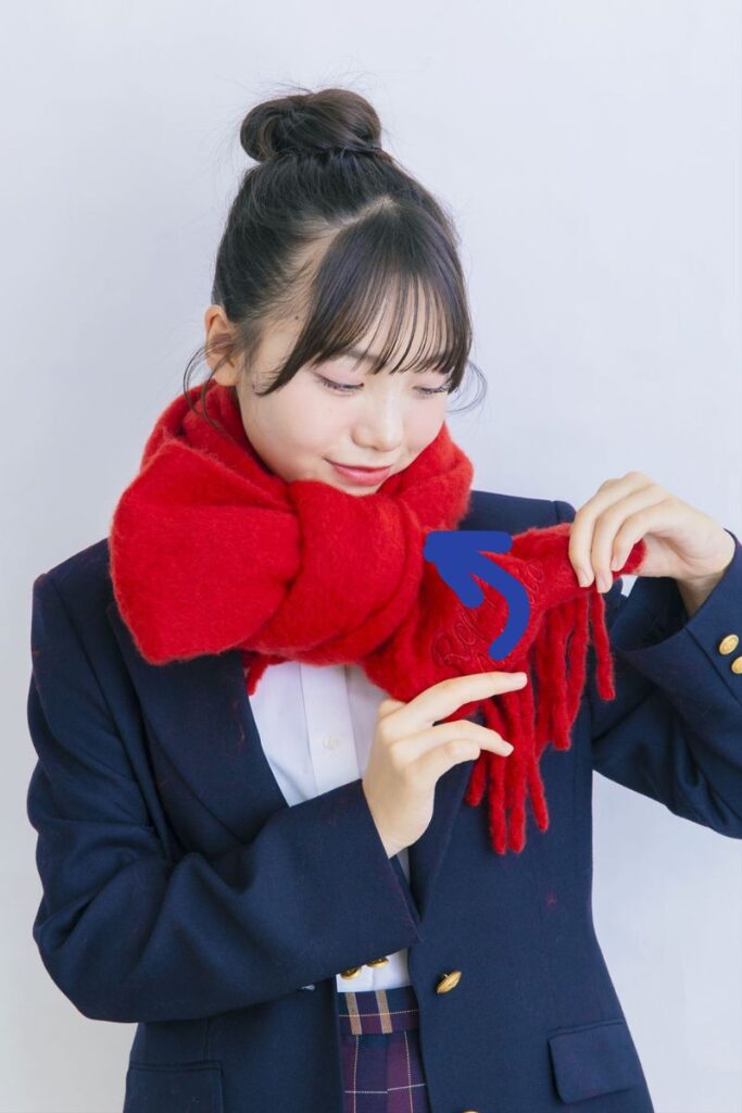 マフラー　女子　冬　制服