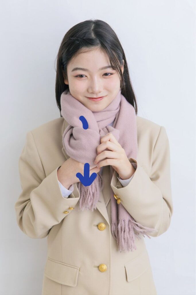 マフラー　女子　冬　制服