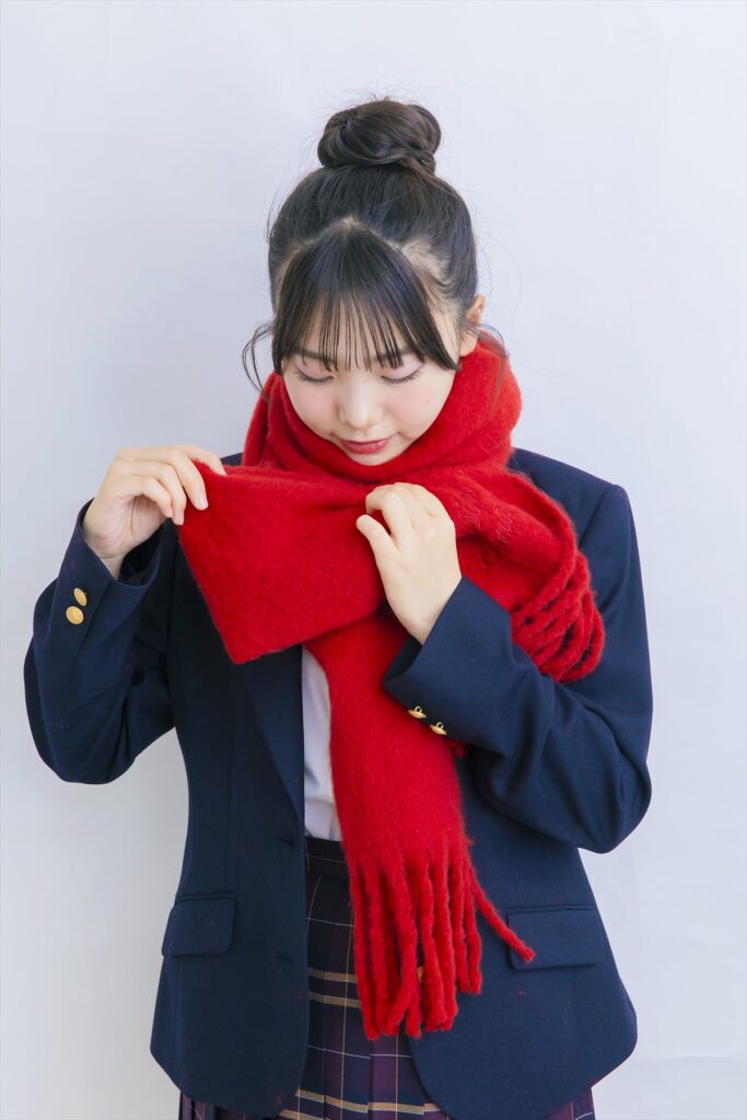 マフラー　女子　冬　制服