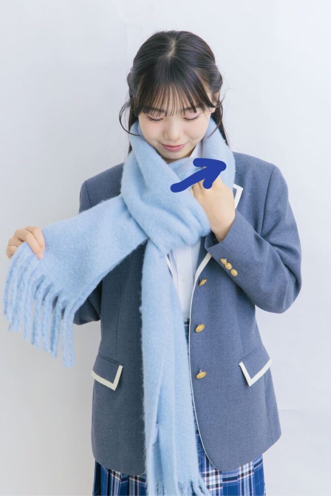マフラー　女子　冬　制服