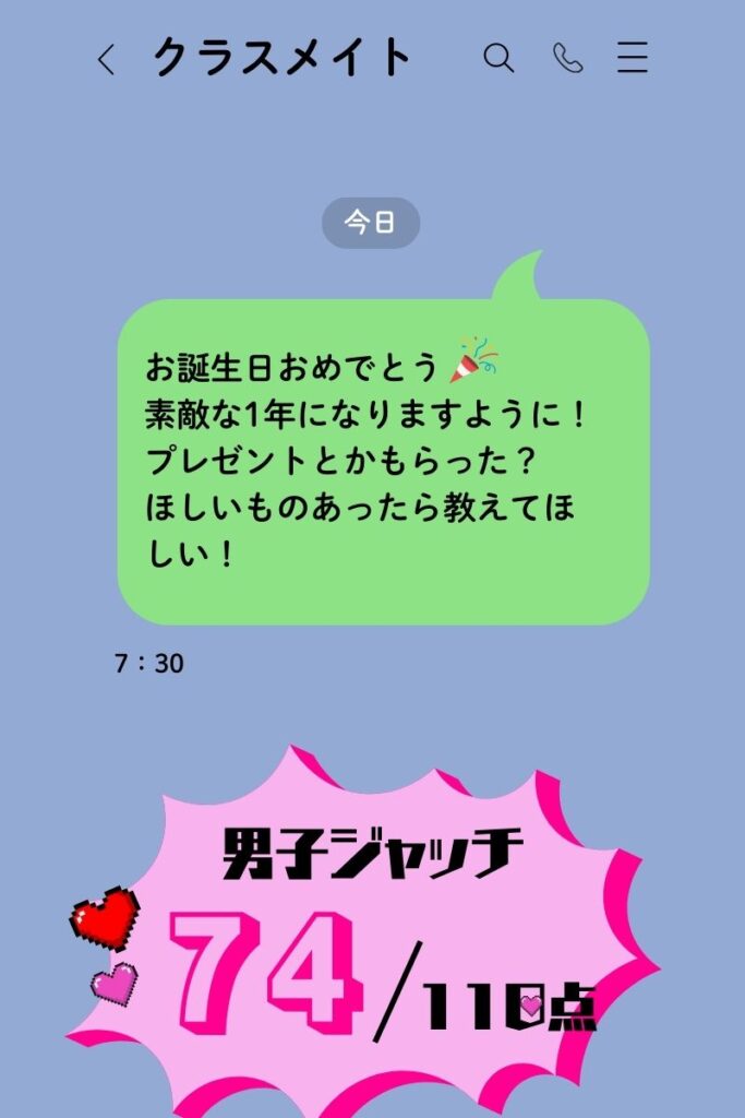 LINE　好きな人　誕生日