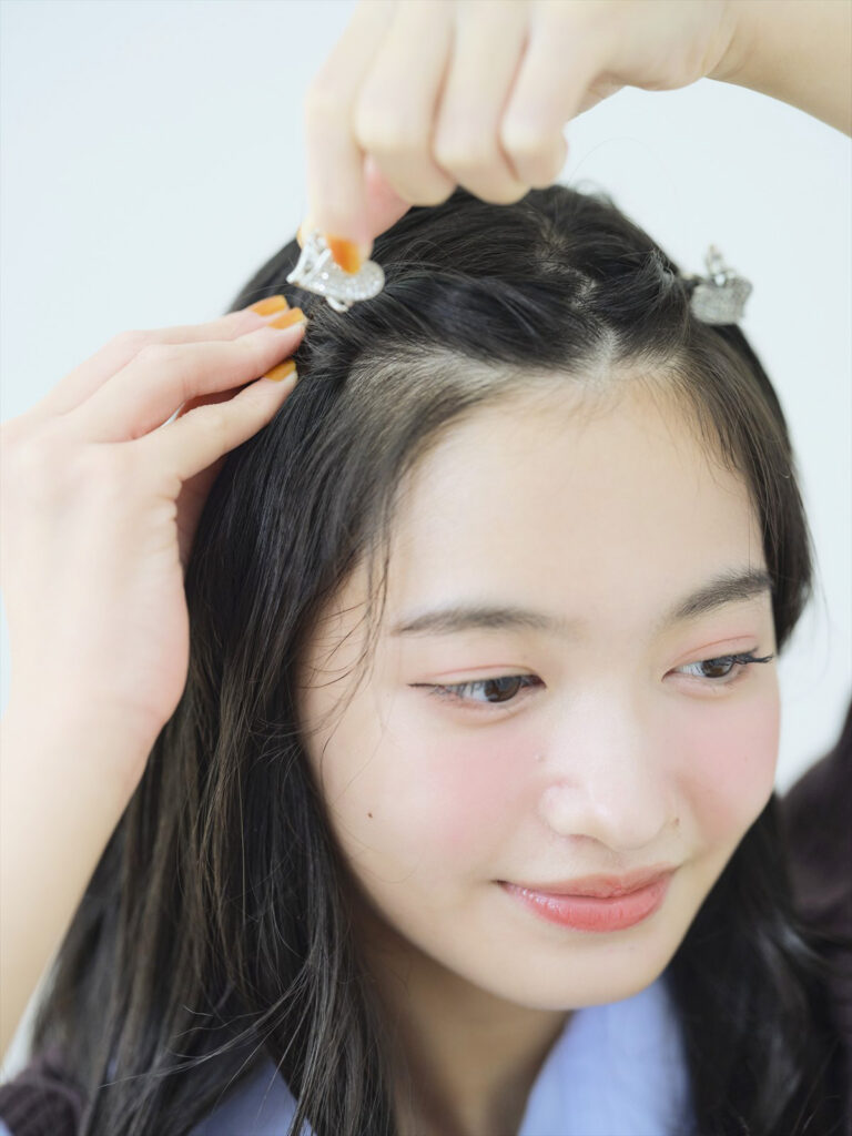 前髪なし　ヘアアレンジ