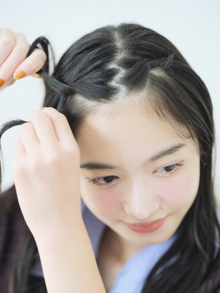 前髪なし　ヘアアレンジ