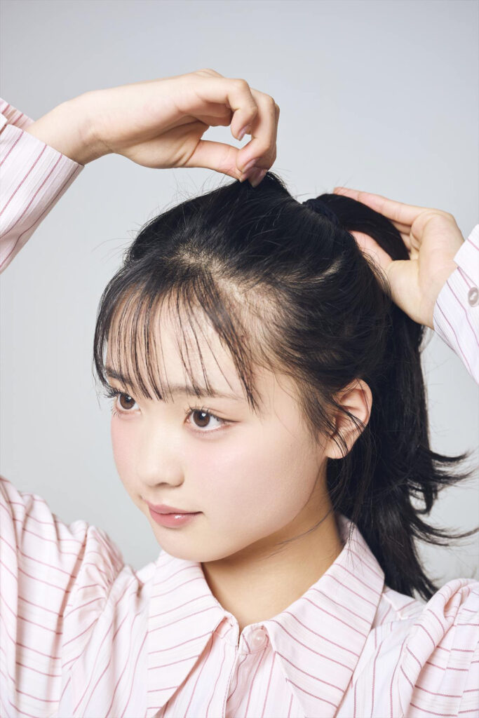 小顔見え　ヘアアレンジ