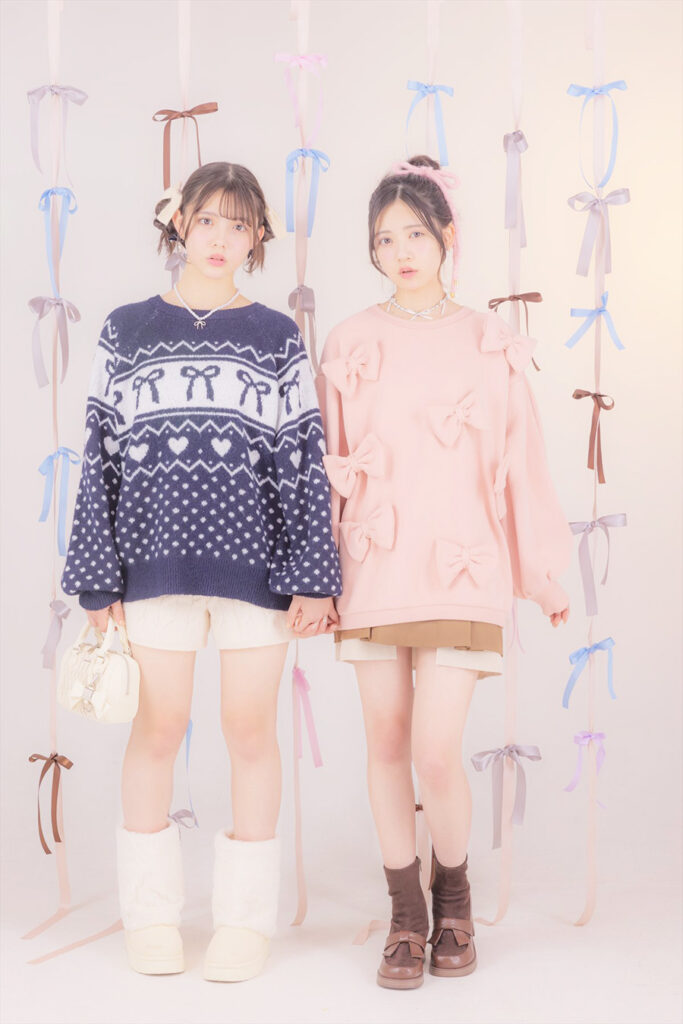 バレエコア　リボンコーデ