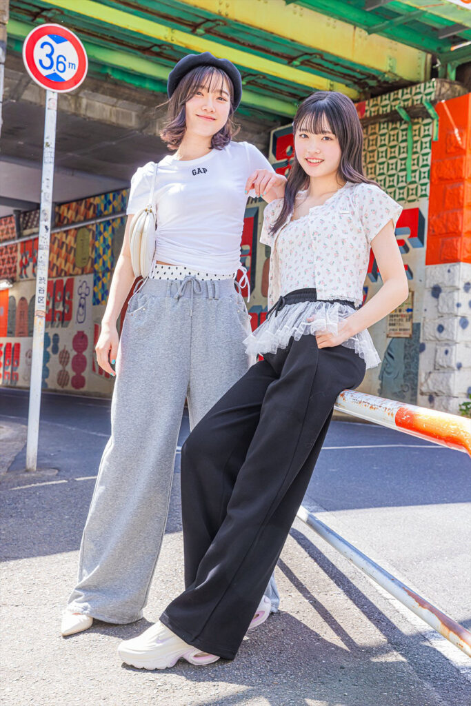 夏　　スウェット　コーデ